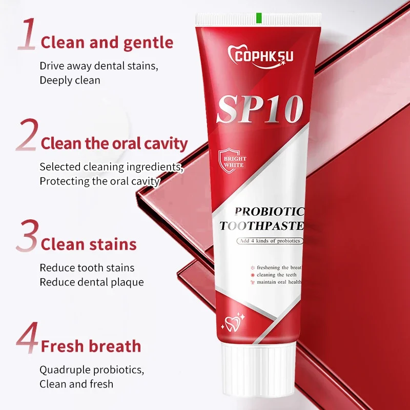 SP-10 Probiotic Toothpaste Whiten Tooth Remove Plaque Stains Teeth Whitener Oral Hygiene Clean Fresh Breath Teeth Care Product