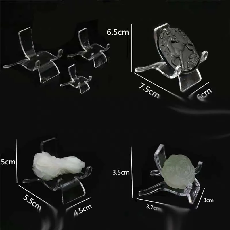 10pcs Acrylic Shelf Crystal Cluster Holder Desk Home Decoration Stone Mineral Stand Base Specimen Display Shelf Wholesale