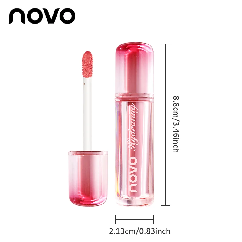 ملمع شفاه مائي زجاجي وملمع شفاه مرآة لامعة، ملمع شفاه مرطب، يدوم طويلاً، كوب غير لاصق، مرطب #6