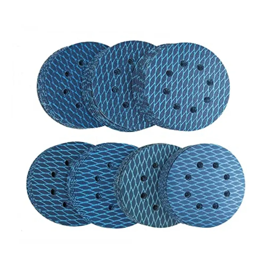 Fish Scale Sandpaper 5 Inch 8 Hole Sanding Disc Hook and Loop Pads Sand Paper 60/80/120/180/240/320/400 Assorted Grit for Wood