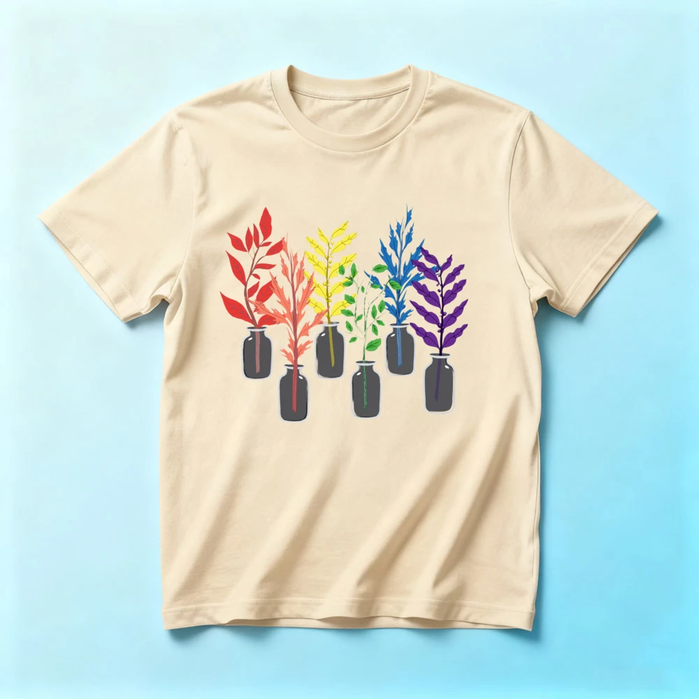 Plant LGBTQ Pride Gender Neutral Shirt Cute Pride T-Shirt LGBTQ Ally Subtle Pride TShirt Modern and Trendy Women Men Cotton Tops