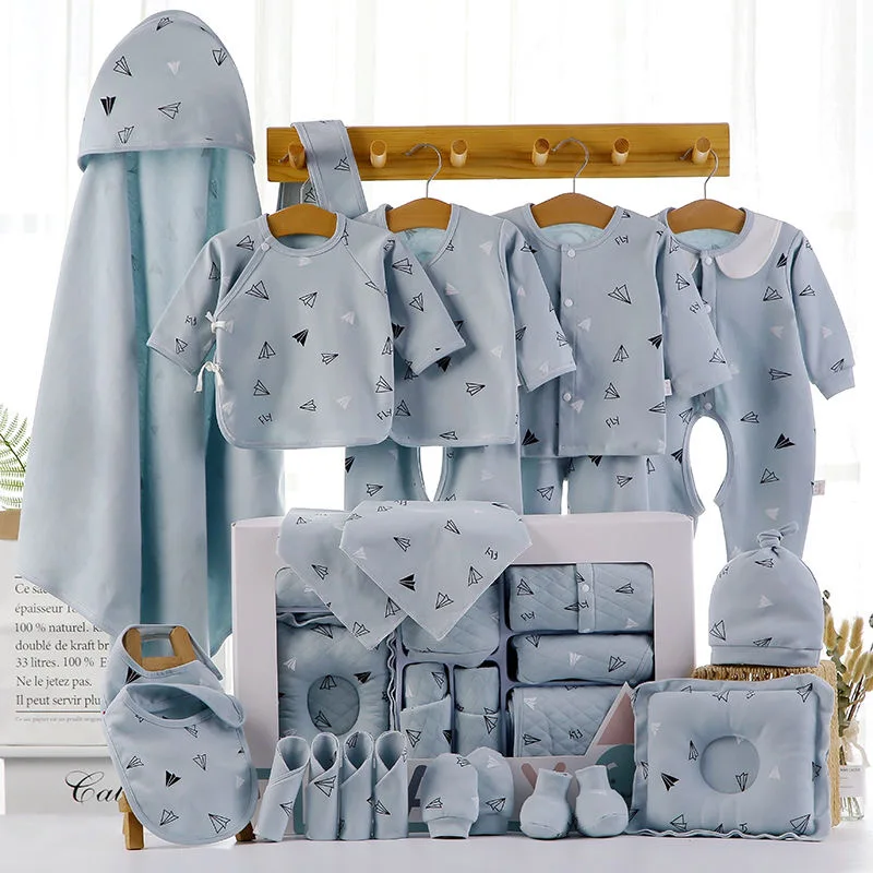 Ropa para recién nacido de 18/22 piezas, regalo para bebé, conjunto de algodón puro para bebé de 0 a 6 meses, ropa para niño de otoño e invierno, traje Unisex sin caja