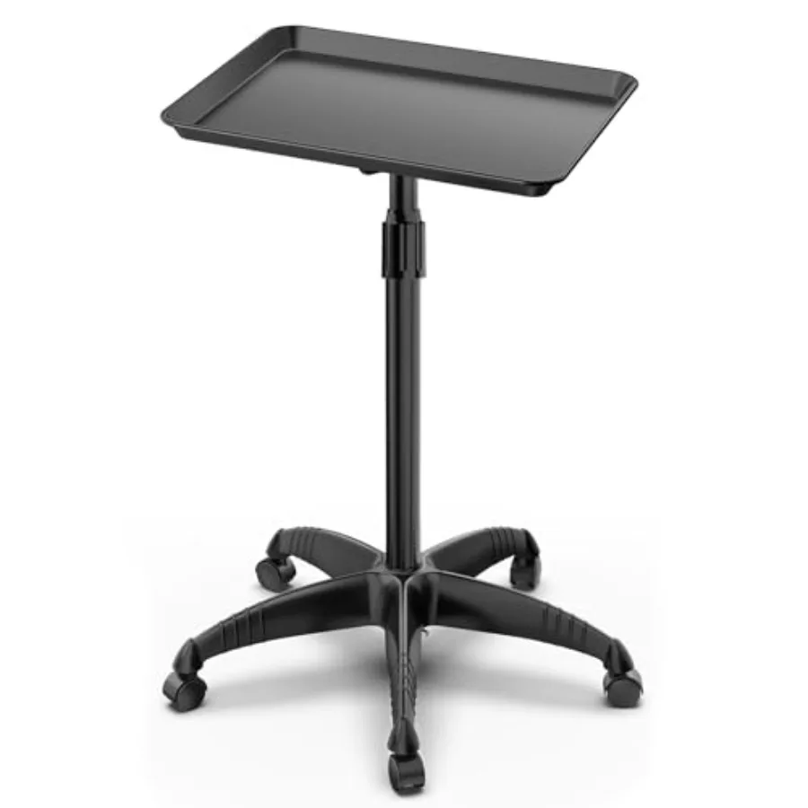 

Salon Tray on Wheels, Premium Aluminum Tattoo Tray Rolling Tray, Adjustable Salon Service Rolling Trolley Cart for Clinic Spa 3