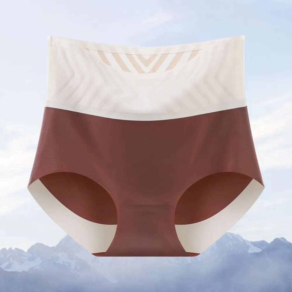 

High Waist Postpartum Body Shaper Ice Silk Panties Large Size Butt Lifter Briefs Belly Contracting Shapewear Seamless Underpants