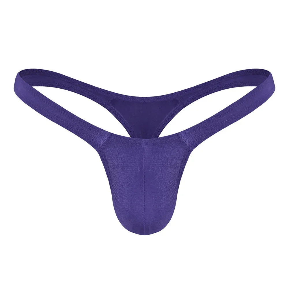 Sexy Solid Color Thongs Low-Rise Simple T-Back Thong Bluge Pouch Briefs G-String Bikini Underwear Man Thong For Men