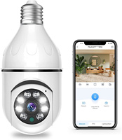 E27 Bulb Camera Home Surveillance Security Camera Monitor Color Night Vision Auto Human Tracking Audio Wifi IP Camera
