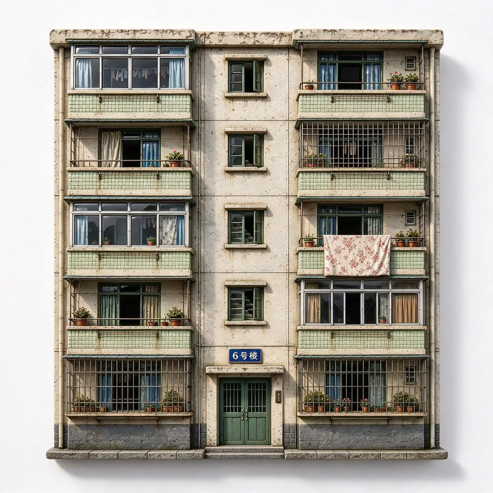[Millennium Residential Building] 3D Relief Resin Refrigerator Magnet, Dreamy, Retro, Nostalgic, Childhood-Themed Architectural