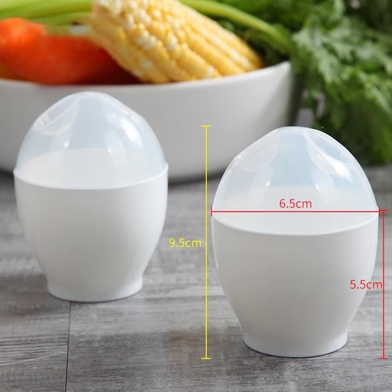2Pcs Microwave Egg Cooker Boiler Maker Mini Portable Quick Egg Cooking Cup Steamed Tools For Breakfast view 6