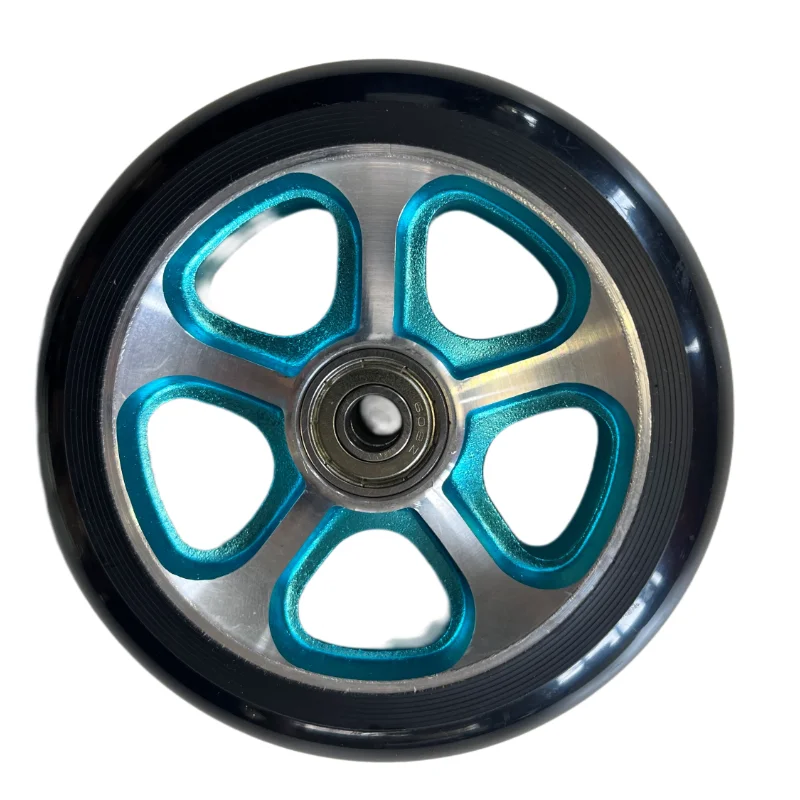 2pcs 110mm Polyurethane Wheels Lightweight Durable Smooth Silent Rolling for Scooters Strollers