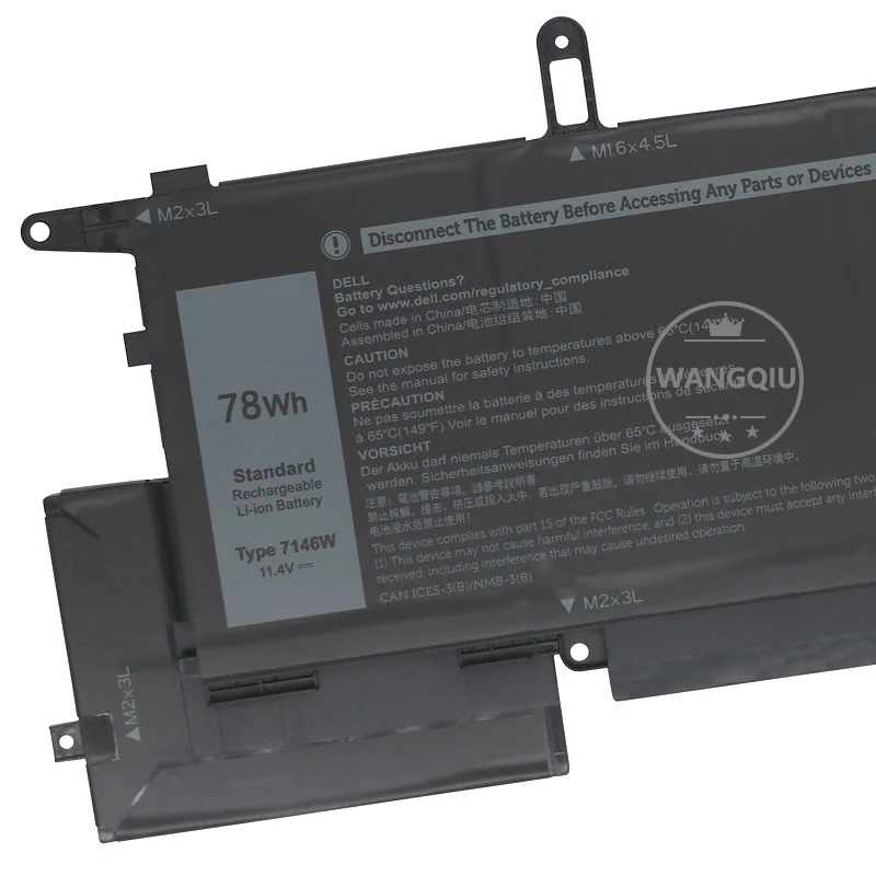 Imagem -03 - Bateria do Portátil para Dell Inspiron 7400 Latitude 7400 em 7270 E7260 9410 Nf2mw 52wh 7146w 78wh