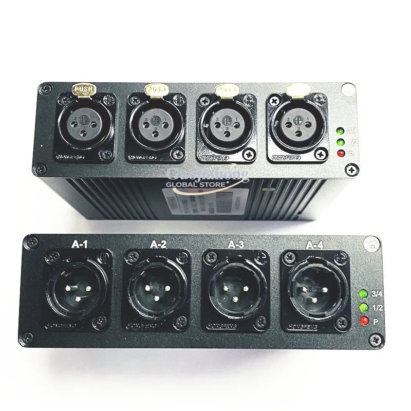 Fiber XLR Extender 4-way XLR audio optical transceiver 4 in 4 out, fiber optic transceiver broadcast grade