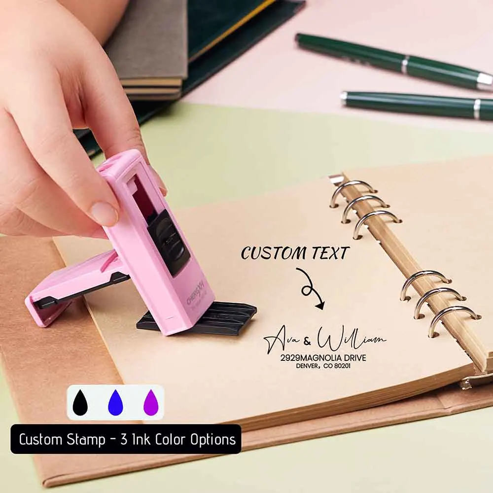 Customizable automatic stamp series: address, name, anniversary, pocket-sized. Portable. The perfect gift for friends, lovers, a