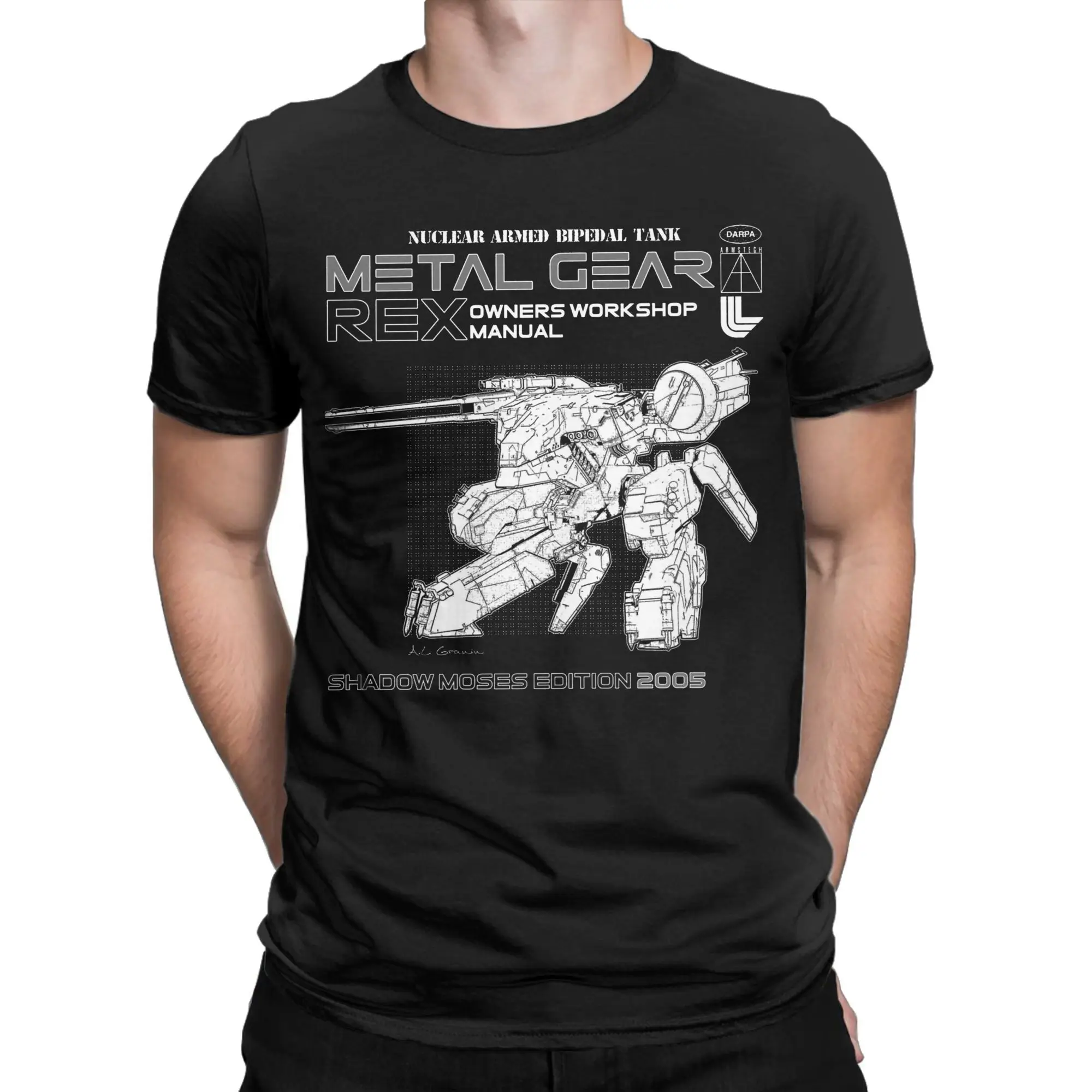 

Metal Gear Rex Manual Cotton T-Shirt For Men Summer Vintage T-Shirts O Neck Harajuku Tees Oversize Custom Logo Tops