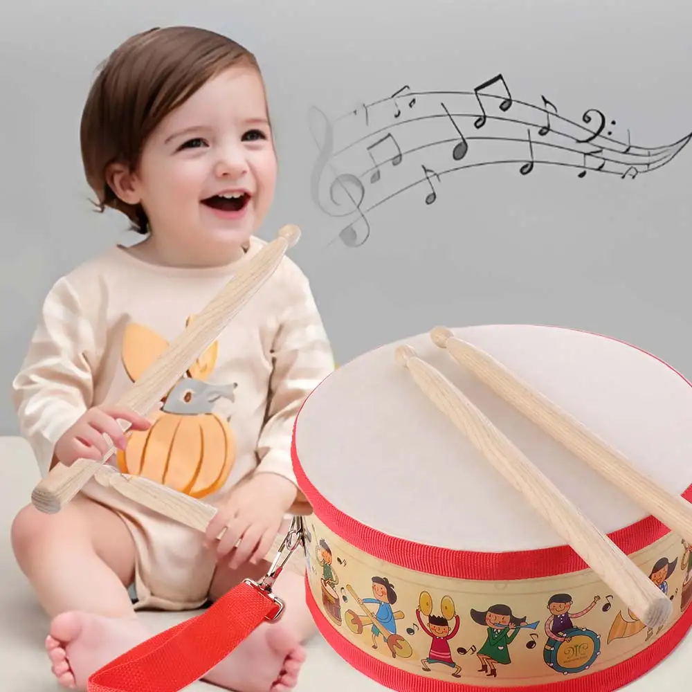 Double Sided Instrument Hand Drum Toys Montessori Percussion Instrument Musical Instrument Toys Beat Learning