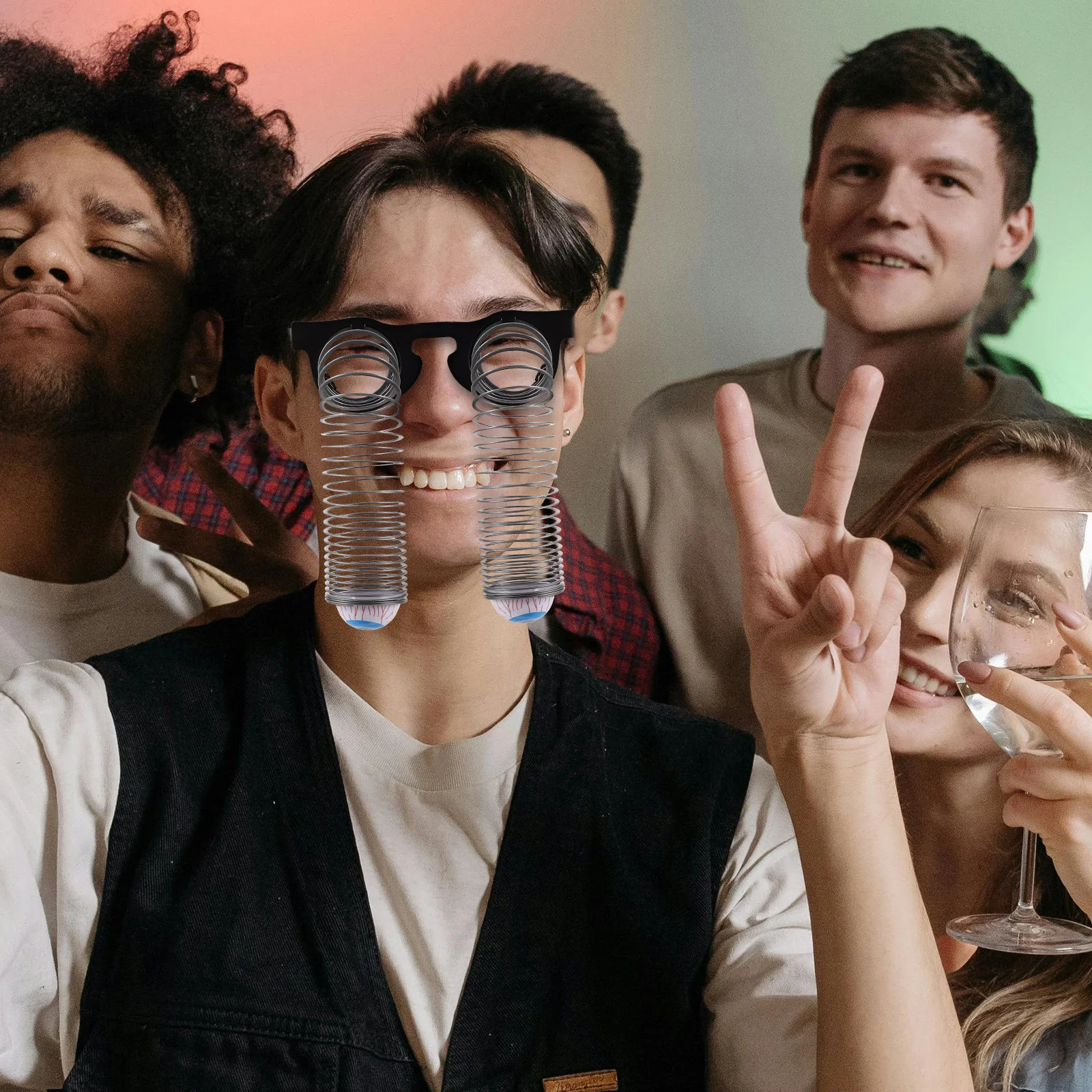 

Halloween Funny Eyeglass Spring Eyeball Drooping Design Party Costume Decor Scary Props Halloween Party Favors Novelty Eyewear