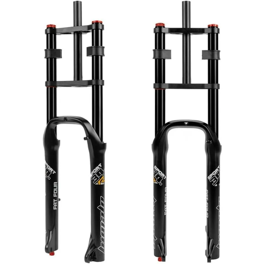 

26'' Fat Bike Downhill Suspension Fork with 160mm Travel for HighPerformance Mountain Riding Adjustable Rebound and Manual Lock
