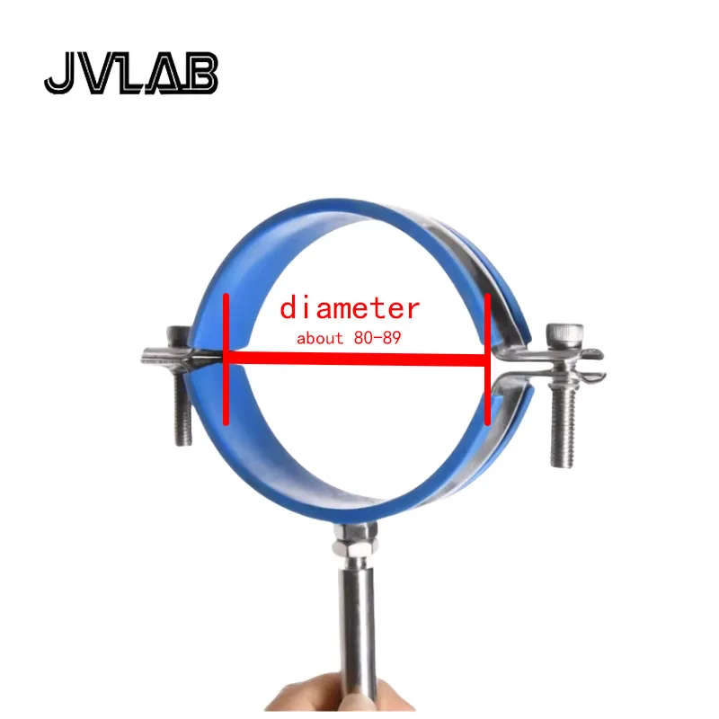 Laboratory 304 Stainless Steel Glass Tubes Clamp 80-89mm Flask Clamp Chromatography Column Clamp Condenser Tube Clamp