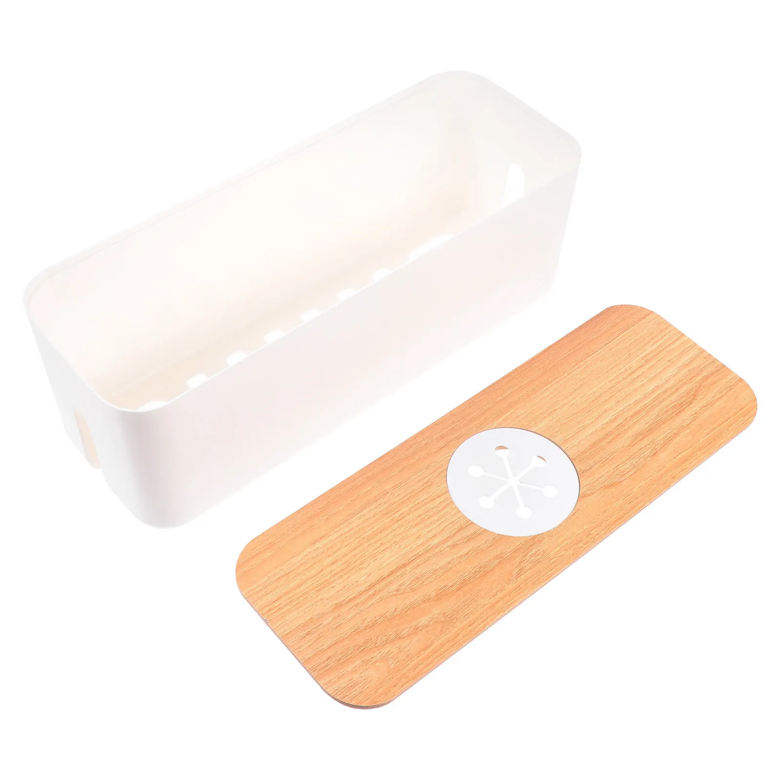 1Pcs Cable Line Box Power Strip Cover Storage Case for Charging Cables Wire Organizer Round Top Hole Anti-Electric Socket Case