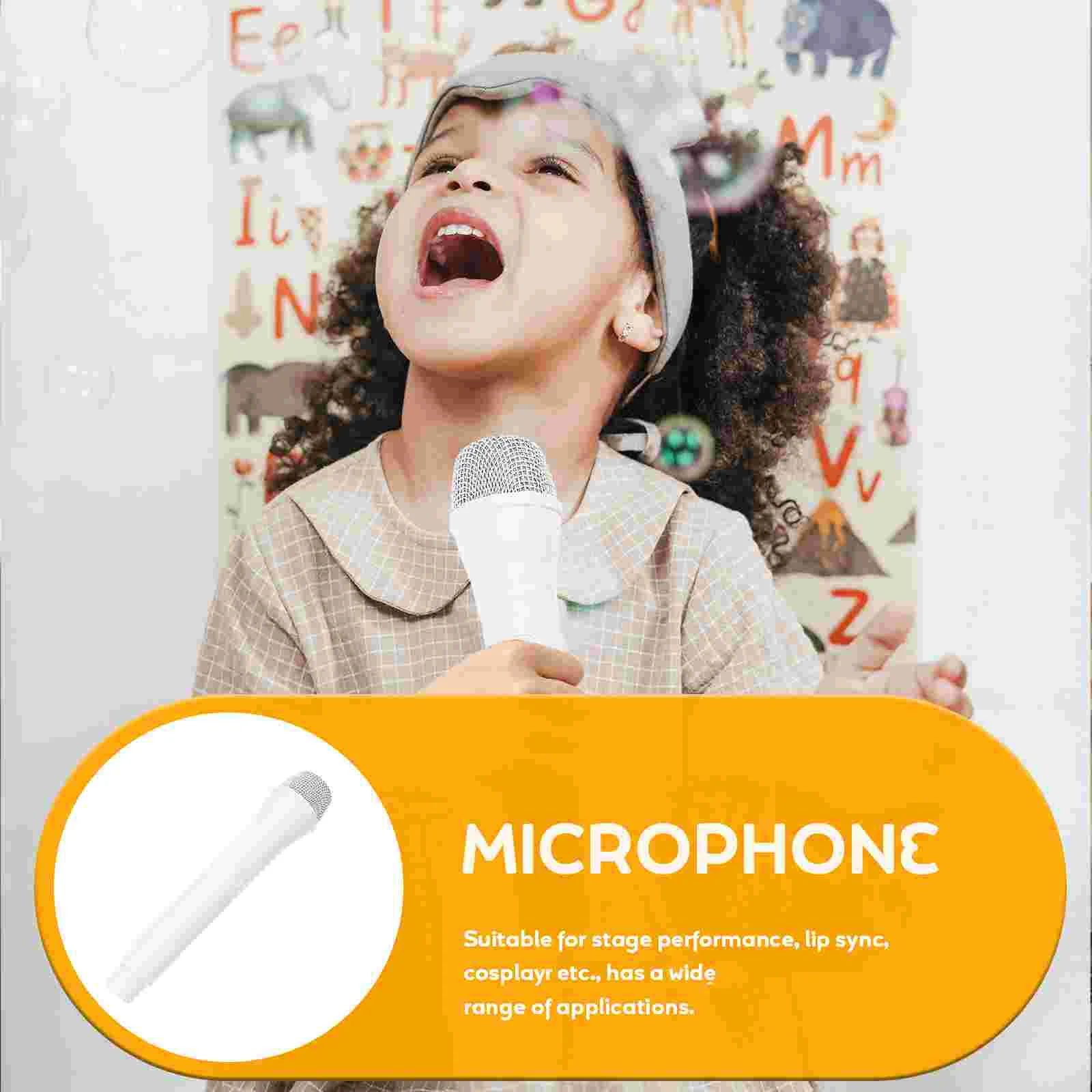 Educational Toys Realistic Microphone Prop Simulated Plastic Fake Pretend Wireless Microphones