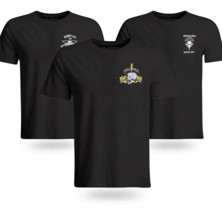 

Camisetas Operações Especiais Brasileiro Forças Especiais Мужская футболка с коротким рукавом Повседневная рубашка из 100% хлопка
