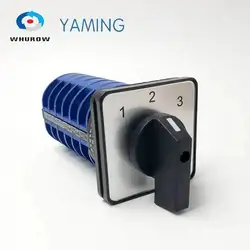 Electric 3 Positions LW26-32 Silver Contact 32A 660V 6 Poles Rotary Changeover Cam Switch Control Motor YMW26-32/6