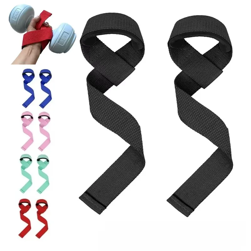 Adjustable Weightlifting Wrist Lifting Straps Padded Heavy Duty Cotton Gym Straps for Powerlifting Deadlift Strength Training