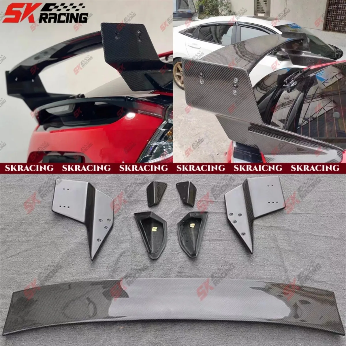 

Задний спойлер багажника, крыло из кованого/углеродного волокна для Honda Civic Type R FK8 2017-2021