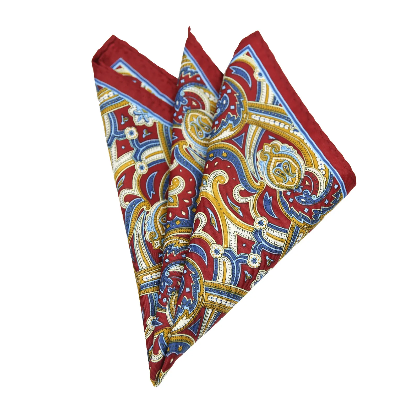 Nouveau point rouge imprimé poche carré Floral poitrine serviette Paisley costumes mariage messieurs Hankies hommes mouchoirs poche carrés