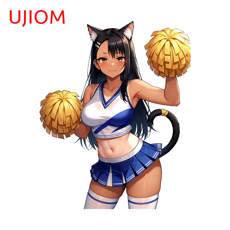 UJIOM Cats Ear Girl Wall Sticker Lively And Pretty Trendy Attractive Eye Catching Graffiti Decal Art DIY Home Decoration