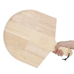 PizzAtHome 14 inch Wood Pizza Peel Pizza Paddle Cutting Board with Handle Baking Bread Cutting Fruit Vegetables Cheese
