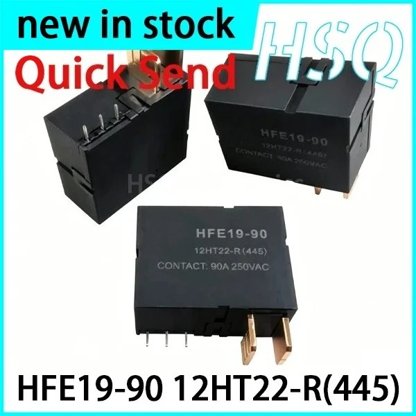 1PCS New HFE19-90 12HT22-R (445) Power Magnetic Holding Relay