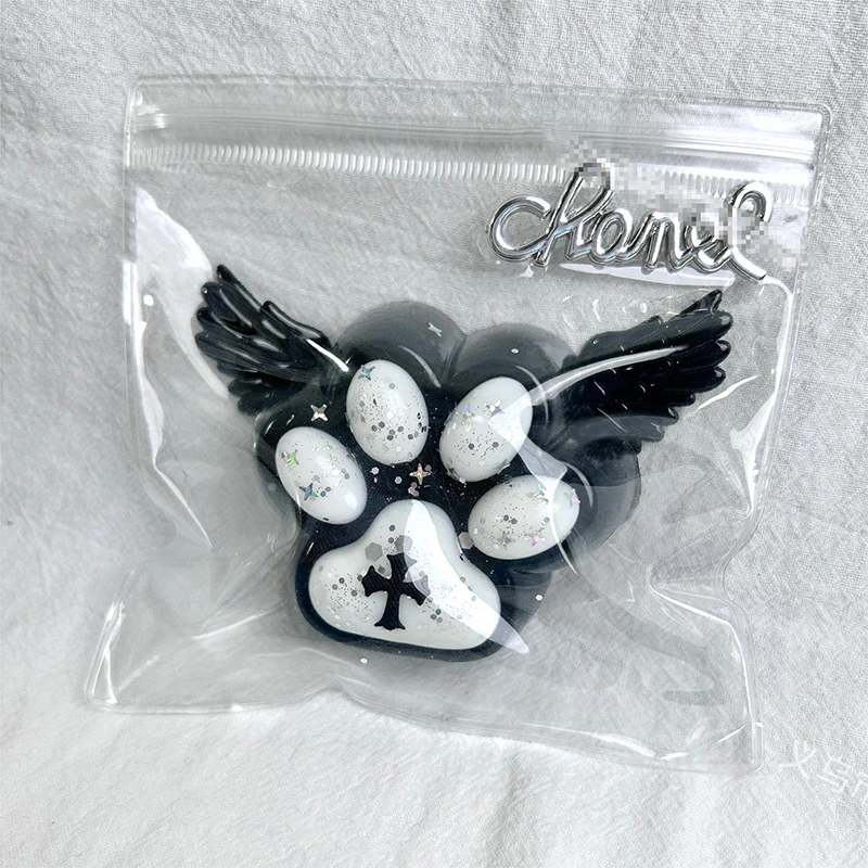 Juguete antiestrés de dibujos animados, pata de gato del diablo negro, juguete de rebote lento, juguete suave para aliviar el estrés, pellizco, descompresión, pata de gato, juguete suave para apretar