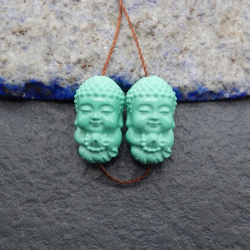 

B&F Turquoise Stone Beads, Handmade Natural stones beads, Polished Stones for jewelry Making Supplies