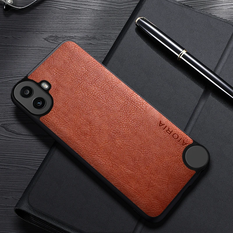 حافظة لهاتف لا شيء CMF 1 2 Pro 2A Plus 3 تصميم بسيط غطاء أعمال جلدي فاخر لا شيء جراب هاتف 3a Pro