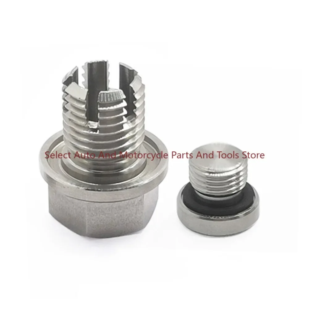 M12.1 * 1.75 Automotive Stainless Steel Oil Pan Oil Drain Plug Sliding Tooth Repair Self-tapping  Screw with O-ring