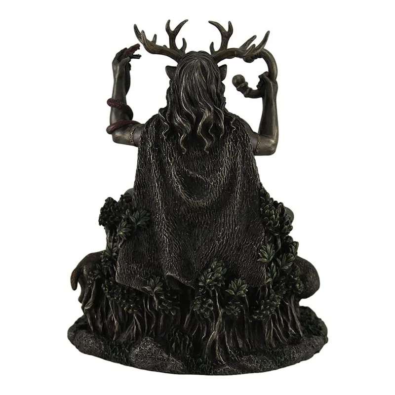 Imagem -02 - Celtic Mage Estátua Resina Chifres Deus Animal Cernunnos Escultura Artesanato Home Office Decoração do Jardim Estatueta Collectibles