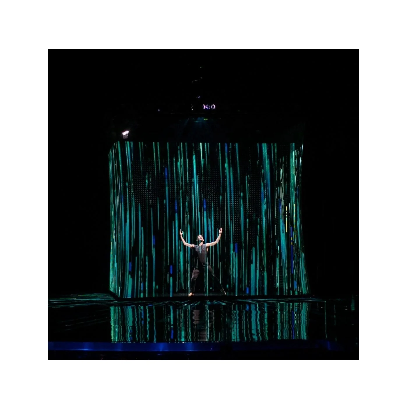 Transparent Fireproof Portable 3D Hologram Projector with Frame Live Stage Show Polyamide Mesh Screen