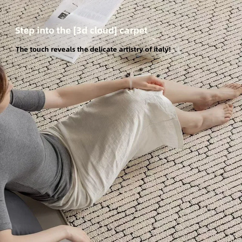 Living room leave-in wipe light luxury high-grade diatom silk waterproof and anti-fouling bedroom floor mat