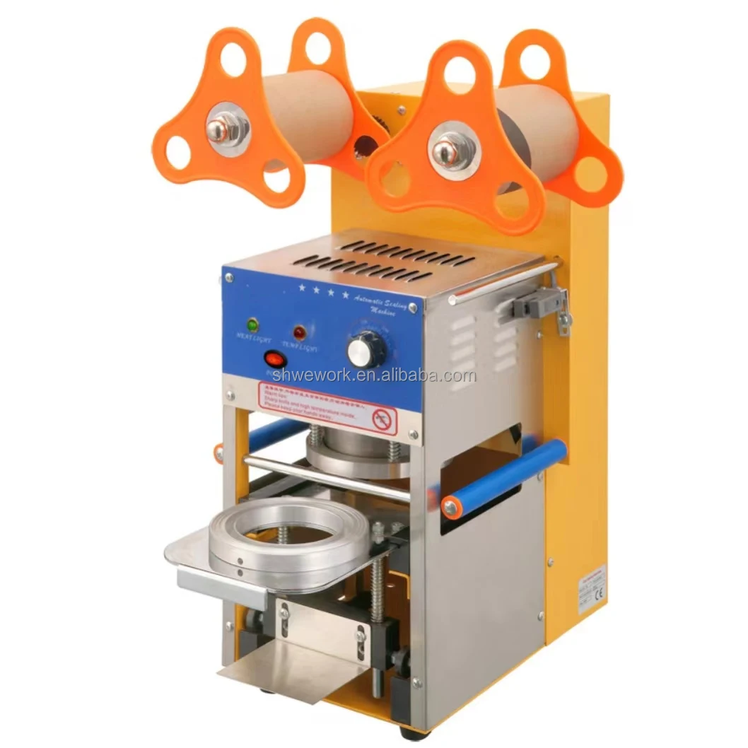 

Automatic Cup Sealing Machine 90/95 mm Diameter Boba Cup Sealer 400W Bubble Tea Cup Sealer Machine