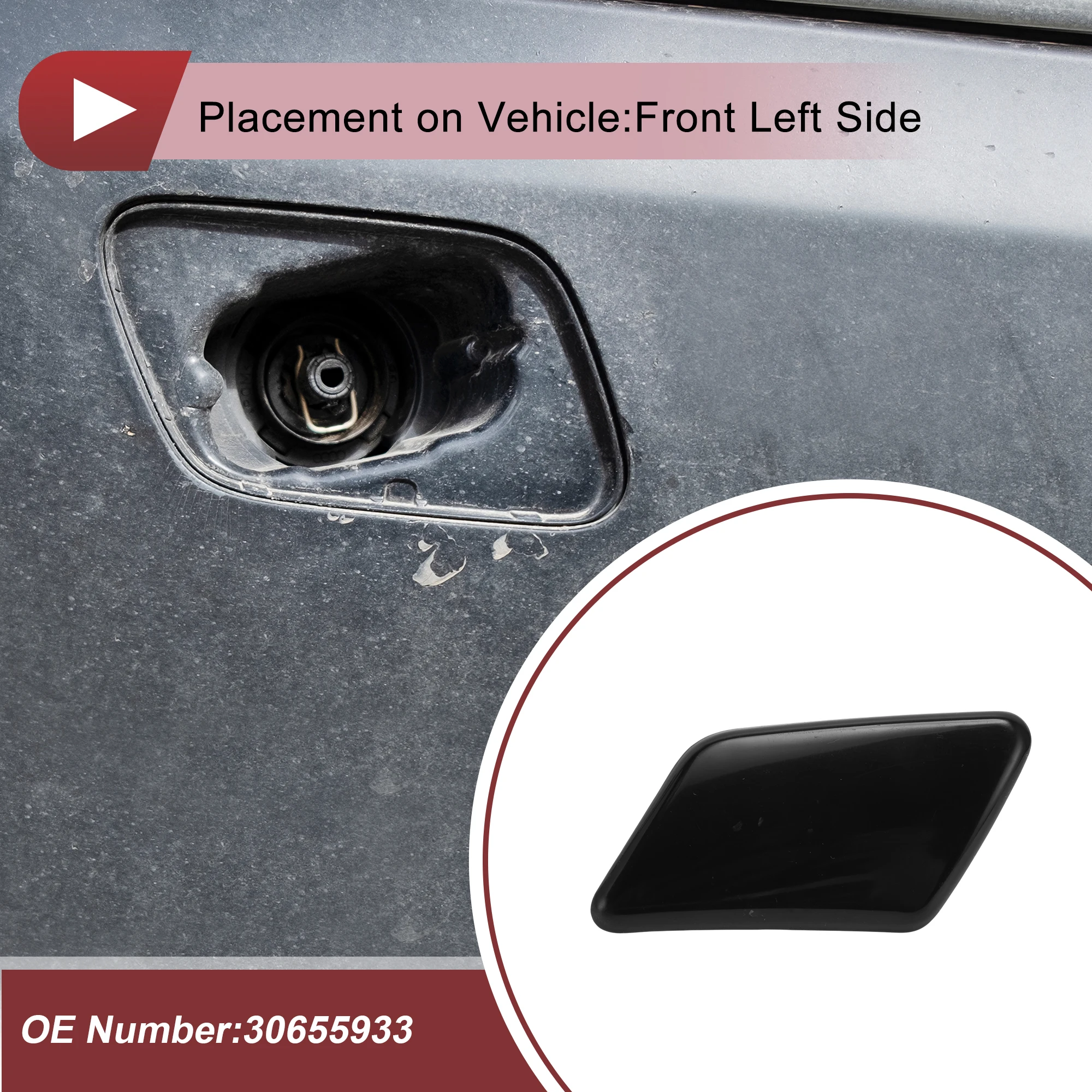 UXCELL غطاء فوهة المصد الأمامي الأيسر رقم 30655933 لفولفو C30 08-10