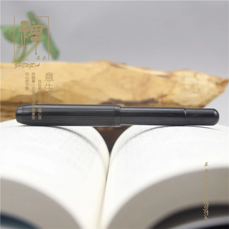 

Chinese style high-grade ebony fountain pen, solid wood ink pen, black walnut pen case, office school calligraphy gifts