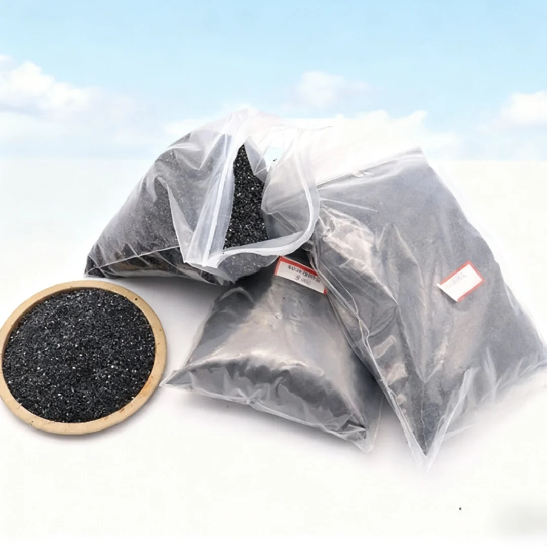 Black Emery Carborundum Abrasive Powder Fine Grinding Media for Jade Polishing Vibration Tumbler Machine Sand Blasting Material