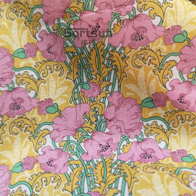 Clementina Floral 100% Cotton 80S Like Liberty Fabric Digital Printing For Sewing Cloth Dresses Skirt Kids Designer Poplin