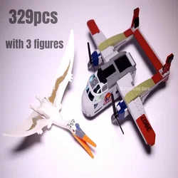 329pcs Quetzalcoatlus Plane tapping Model Building Blocks Fit 76947 mattoni giocattoli per bambini regalo di natale di compleanno