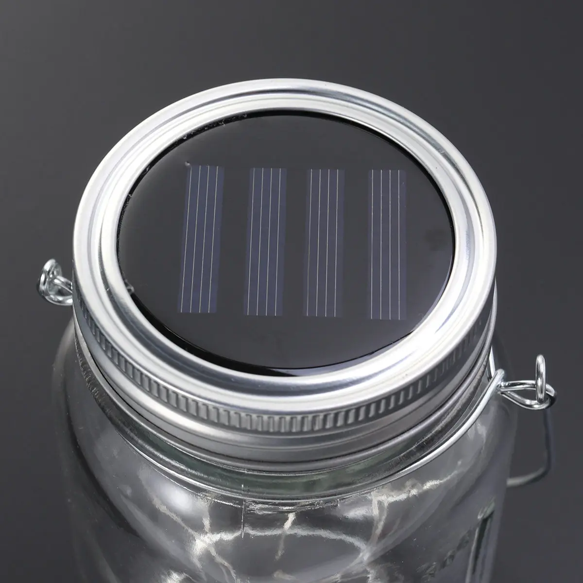 4Pcs Solar Garden Jar Lights Waterproof Hanging Decorative Fairy String Lights for Yard Outdoor Patio Lighting