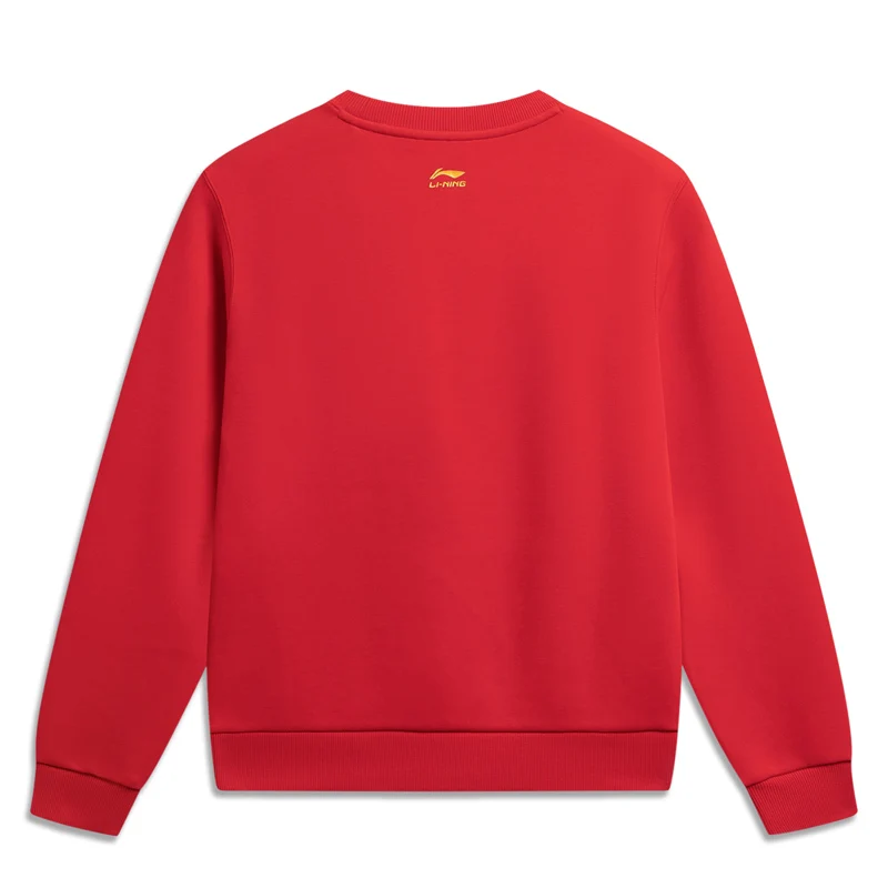 Li-Ning Women's Sports Style Sweatshirts Round Neck Comfortable Fashionable LiNing Leisure Pullover AWDW106