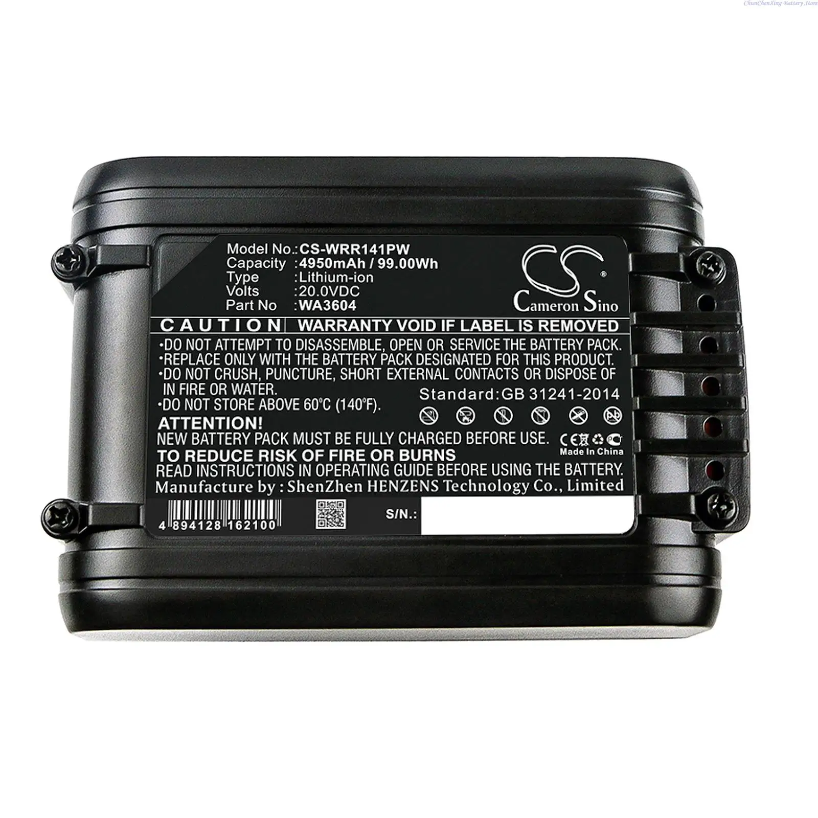 100% nueva batería para cortacésped de 4950mAh WA3604 WA3553 para Worx WR141,WR141E,WG790E,WG791E,WR142E,WR143E,WR153E,M800,M1000,M700,L1500
