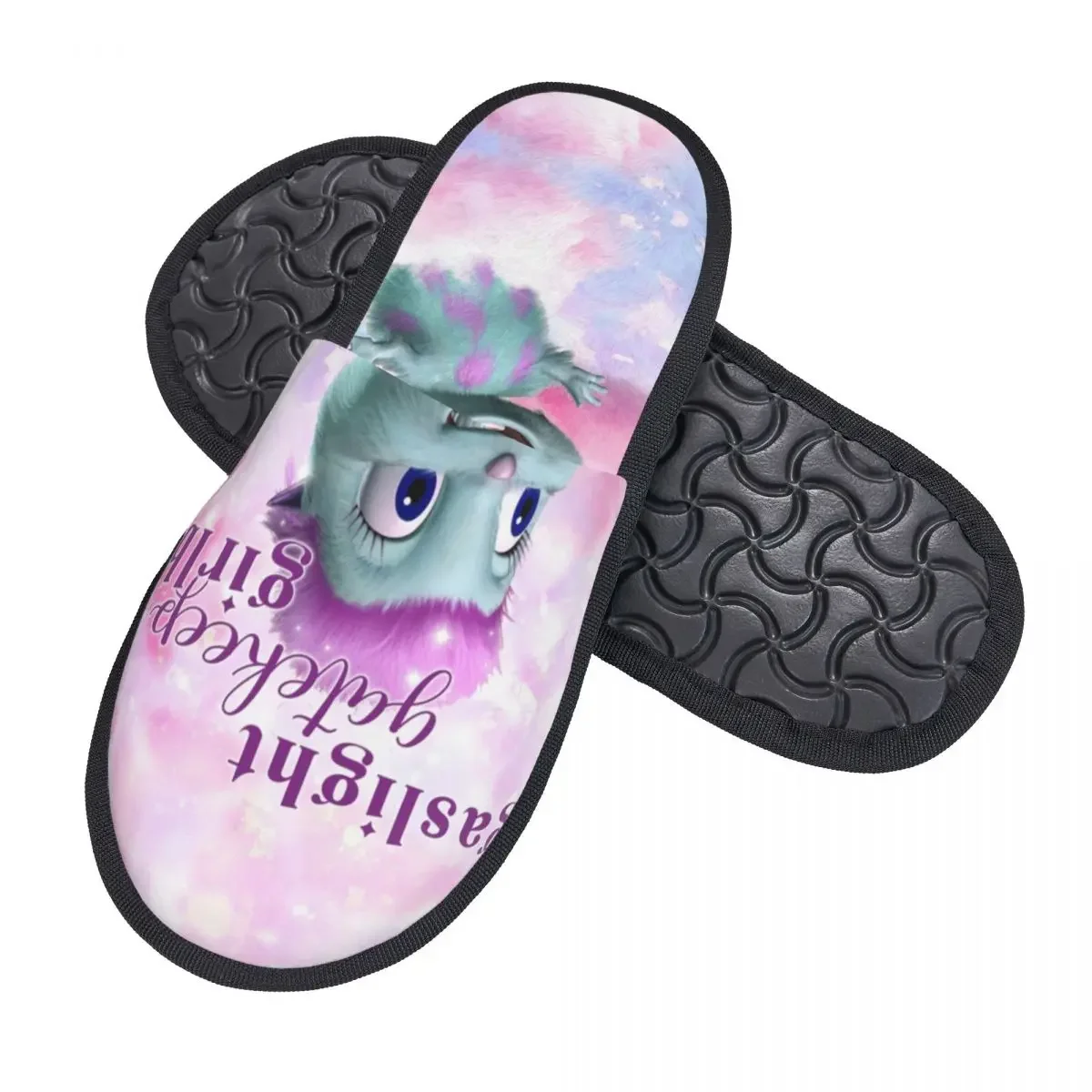 Custom Bibble Beliefs Happiness Soft Memory Foam House Slippers Women Cartoon Comfy Warm Anti-Skid Slipper