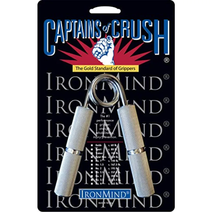 

Эспандер IronMind Captains of Crush для тренировки силы, стальной, золотой, сверхпрочный, с регулируемым сопротивлением