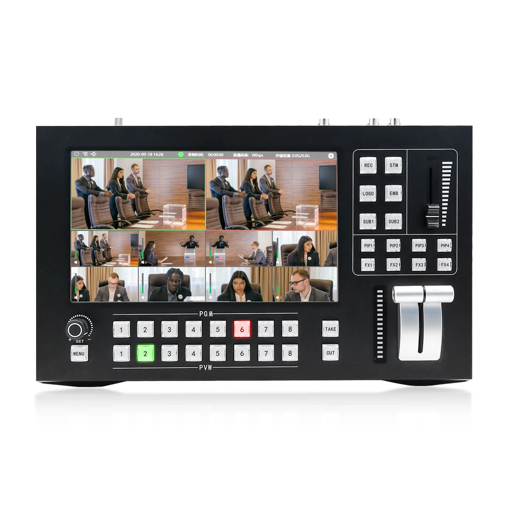 8 Channels HDMI SDI RTMP Multi-network bonding live streaming broadcast vmix video mixer switcher